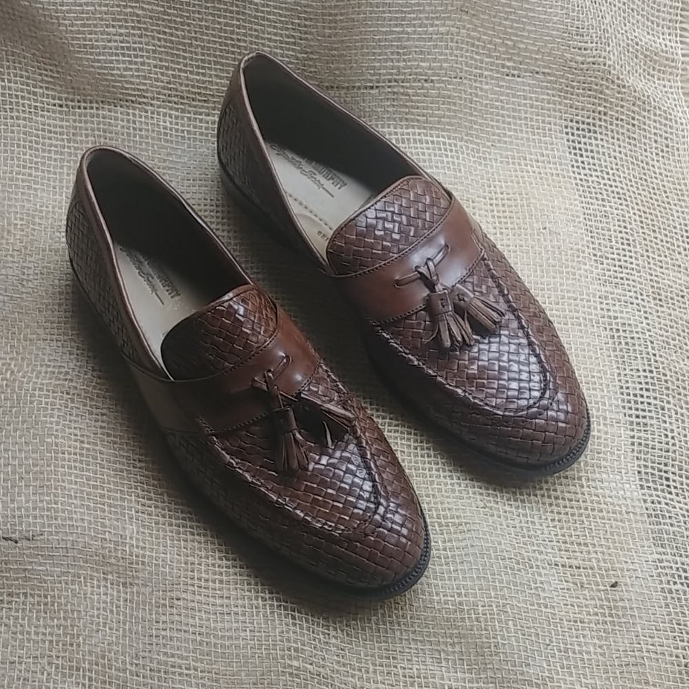 Johnston & Murphy woven leather tassel loafers - Picture 2 of 10